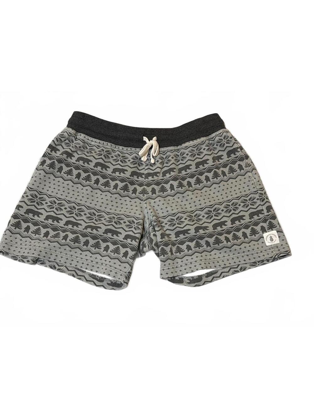 Chubbies The Lounge Shorts Midwinter Nights Dream Gray/Black Men's Medium 7"